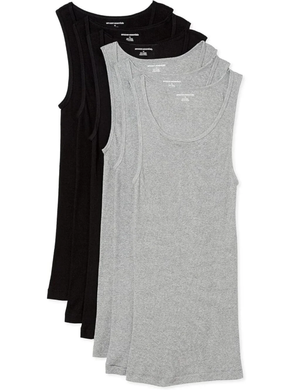 Lightweight Breathable Cotton Slim Fit Tank Undershirts - 6 Pack for Men